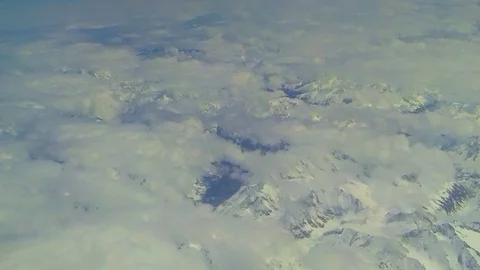 Flying to Stockholm a cloudy view from the plane Stock Footage 108995604