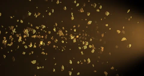 Flying stones in the light of the star Stock Footage 308462071