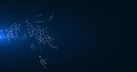 Flying structural formulas of nitrogenous bases, components of DNA 1 Stock Footage 312231998