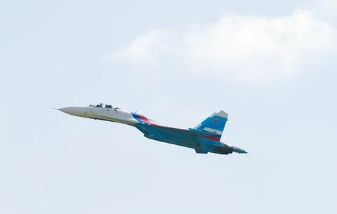 Flying SU-27 Stock Photos