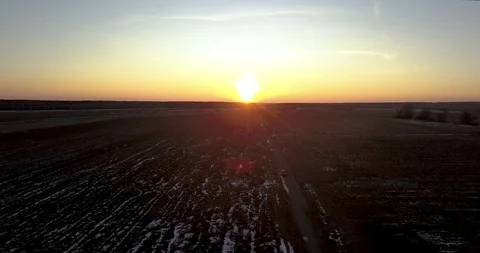 Flying into the sun in Chernobyl zone Stock Footage 103287244