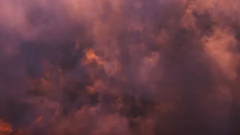 Flying in the  Sunset Clouds Stock Footage 151153993