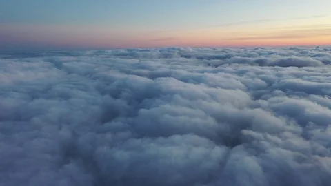 Flying at sunset on the clouds of gran canaria version 2 Video stock 121531065