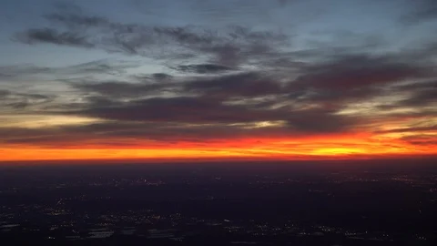 Flying Sunset Stock Footage 119038515