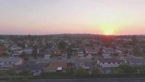 Flying into the Sunset Stock Footage 168835685