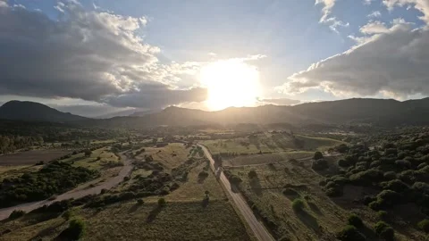 Flying into sunset 스톡 동영상 274932117