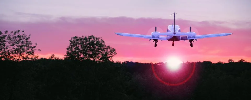 Flying into the sunset Stock Photos
