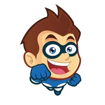 Flying superhero Stock Illustration