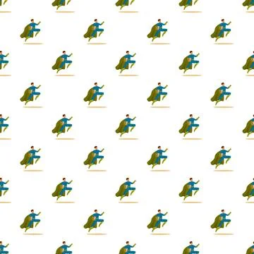 Flying superhero pattern showing power and heroism Illustrazione stock