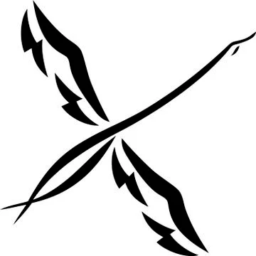 Flying swan Stock Illustration