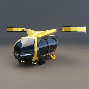 Flying taxi concept 3D Model