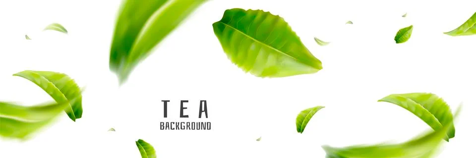 Flying tea background Stock-Illustration