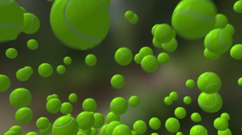 Flying Tennis Ball Stock Footage 46150034