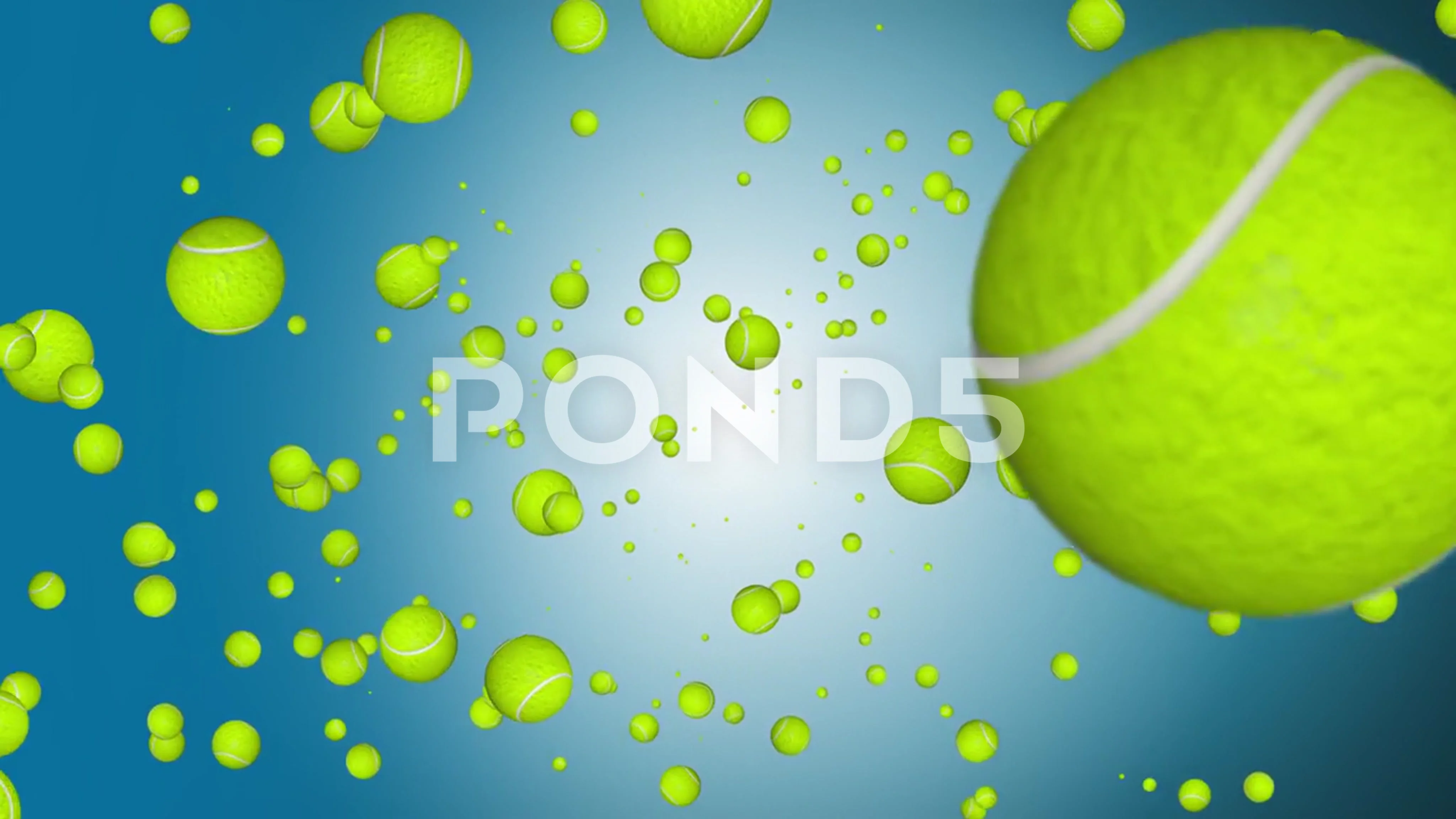 Flying Tennis Balls Animation, Backgroun... | Stock Video | Pond5