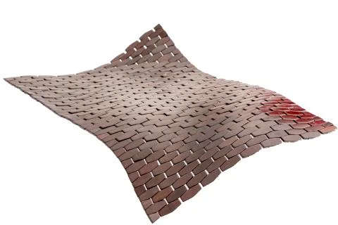 Flying threshold bamboo bath mat Stock Photos