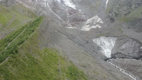 Flying on a throne in the Caucasus mountains Stock Footage 162056944