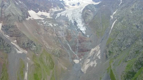 Flying on a throne in the Caucasus mountains Stock Footage 162057178