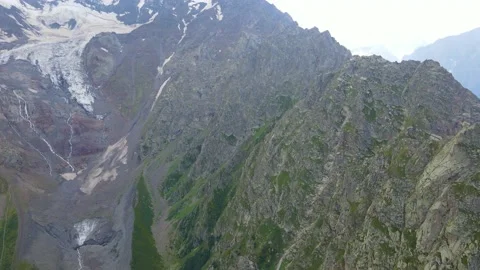 Flying on a throne in the Caucasus mountains Stock Footage 162057270