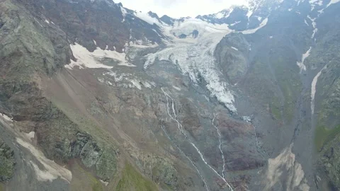Flying on a throne in the Caucasus mountains Stock Footage 162057455