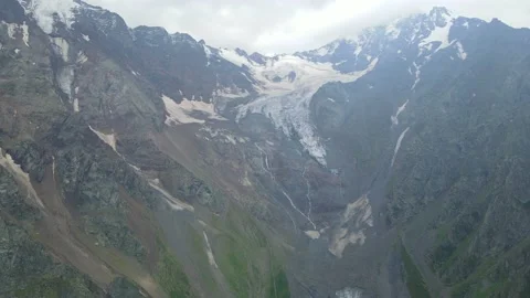 Flying on a throne in the Caucasus mountains Stock Footage 162057505