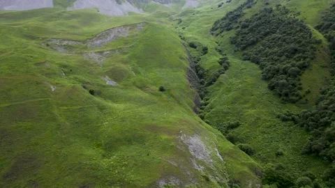 Flying on a throne in the Caucasus mountains Stock Footage 162057657