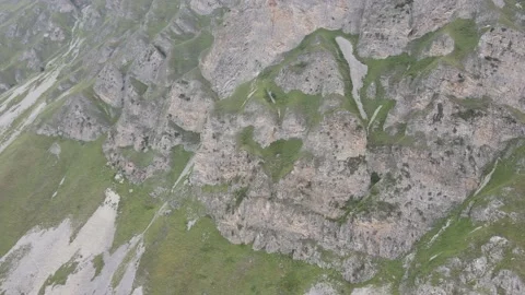 Flying on a throne in the Caucasus mountains Stock Footage 162159611