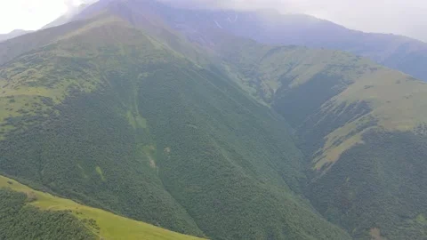 Flying on a throne in the Caucasus mountains Stock Footage 162159630