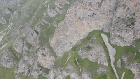 Flying on a throne in the Caucasus mountains Stock Footage 162159662