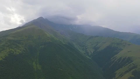 Flying on a throne in the Caucasus mountains Stock Footage 162159685