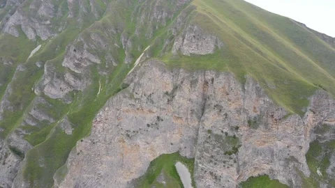 Flying on a throne in the Caucasus mountains Stock Footage 162159713