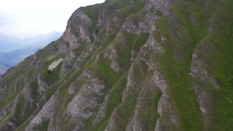 Flying on a throne in the Caucasus mountains Stock Footage 162159803