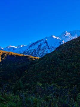 Flying on a throne in the Caucasus mountains Stock Photos