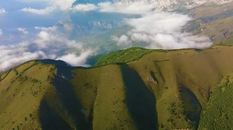 Flying on a throne in the mountains Stock Photos
