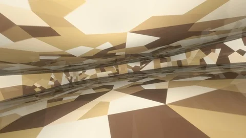Flying through abstract geometric rooms. Seamless loop Stock Footage 90214323