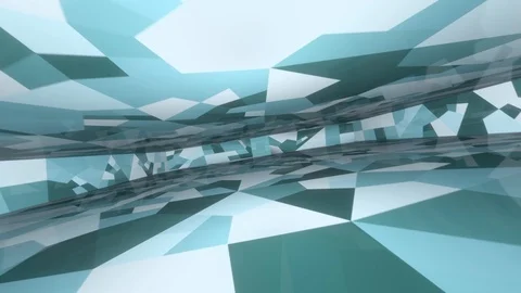 Flying through abstract geometric rooms. Seamless loop Stock Footage 90214329