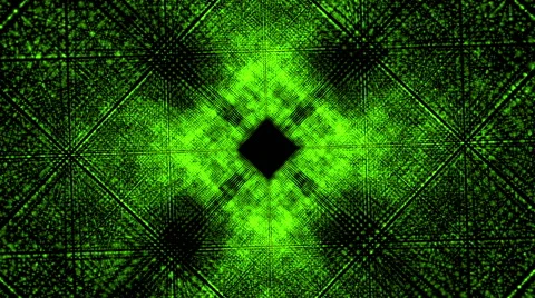 Flying through abstract green tunnel Stock Footage 62964594