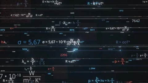 Flying Through Abstract Mathematical Formulas in Virtual Space Animation Vidéo 334563119