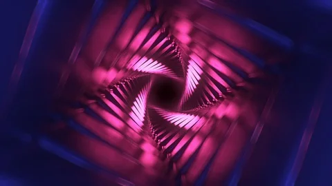 Flying through abstract neon squares creating a tunnel. Stock Footage 123671266