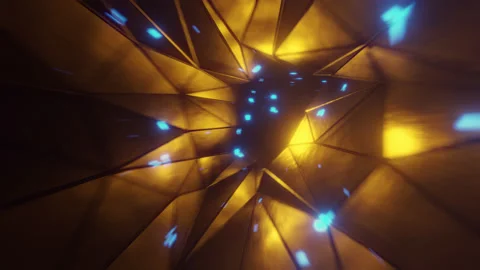 Flying through an abstract neon tunnel. Stock Footage 150947713