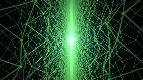 Flying through abstract plexus field with morphing structures of dots and lines Stock Footage 269164233