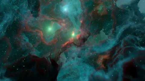 Flying through amazing nebula and star fields in deep space. Stock Footage 220892811