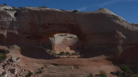 Flying Through Arches in Moab Stock Footage 219294651