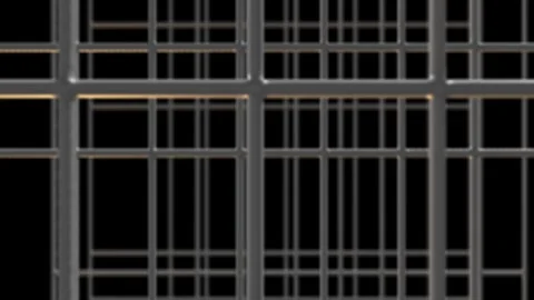 Flying through bars on a black screen. Stock Footage 266582492