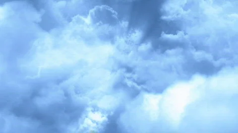 Flying Through Beautiful Cloud Layers Stock Footage
