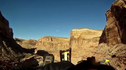 Flying through beautiful desert canyon 1 P HD 0017 Stock Footage 8997954