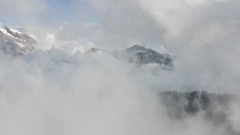 Flying through beautiful thick fluffy clouds, Amazing timelapse of white clouds Stock Footage 160183070