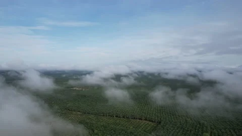 Flying through beautiful thick fluffy clouds. Amazing timelapse of soft white cl Stock Footage 164595587
