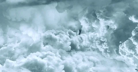 Flying through big fluffy clouds. Stock Footage 82037863