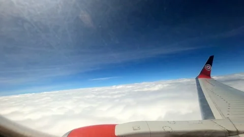 Flying through blue skies Stock Footage 240015682
