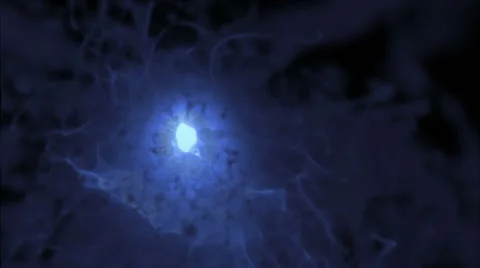 Flying through blue smoke loop Stock Footage 62708975